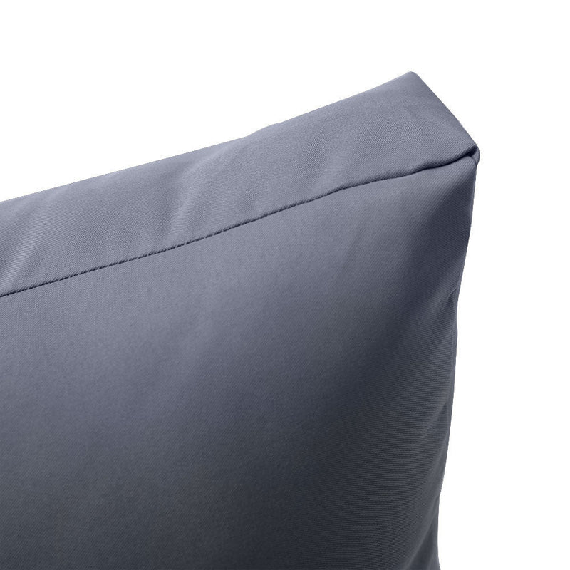 Knife Edge Large 26x30x6 Outdoor Deep Seat Back Rest Bolster Cushion Insert Slip Cover Set AD001