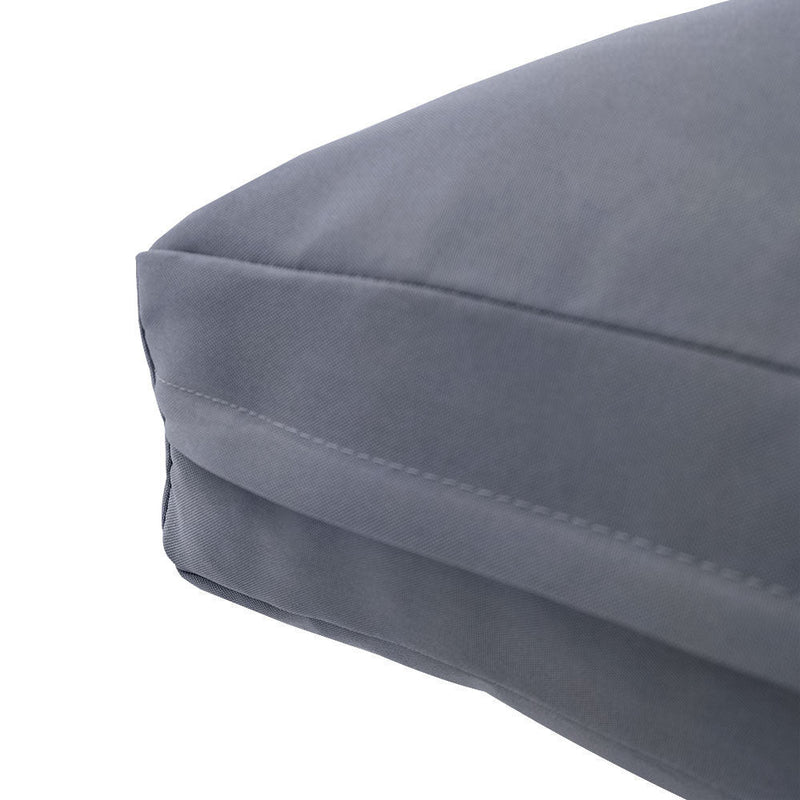 Knife Edge Large 26x30x6 Outdoor Deep Seat Back Rest Bolster Cushion Insert Slip Cover Set AD001