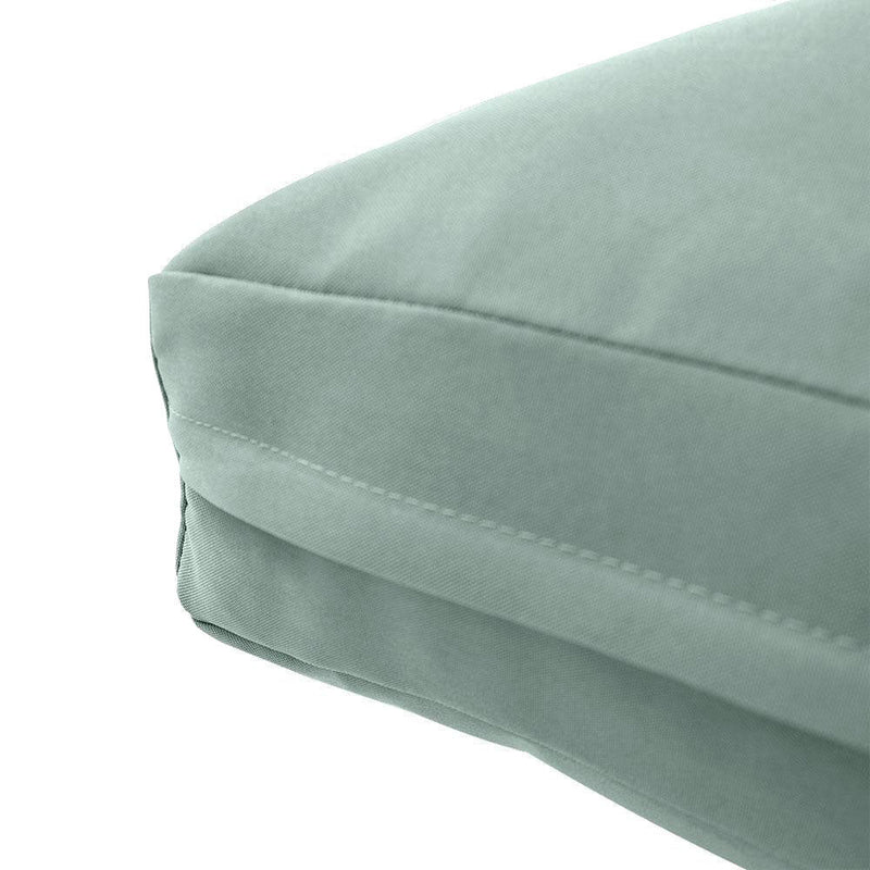 Knife Edge Large 26x30x6 Outdoor Deep Seat Back Rest Bolster Cushion Insert Slip Cover Set AD002