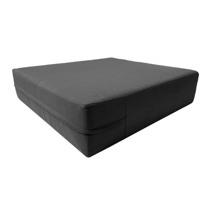 Knife Edge Large 26x30x6 Outdoor Deep Seat Back Rest Bolster Cushion Insert Slip Cover Set AD003