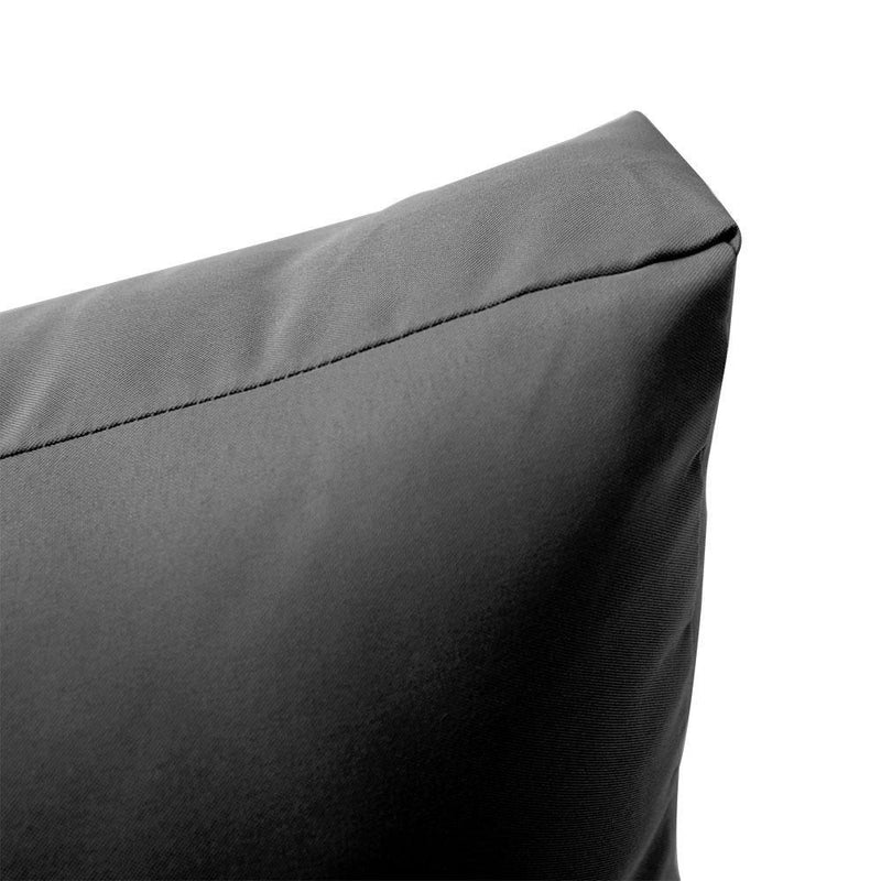 Knife Edge Large 26x30x6 Outdoor Deep Seat Back Rest Bolster Cushion Insert Slip Cover Set AD003