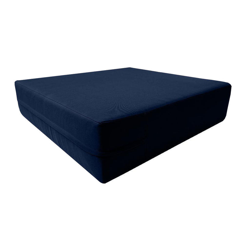 Knife Edge Large 26x30x6 Outdoor Deep Seat Back Rest Bolster Cushion Insert Slip Cover Set AD101