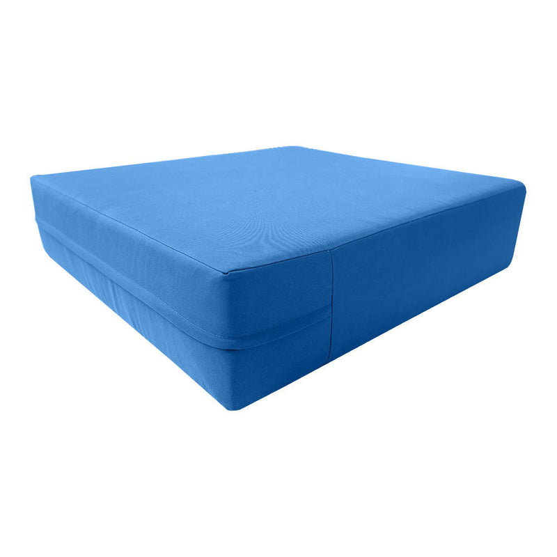 Knife Edge Large 26x30x6 Outdoor Deep Seat Back Rest Bolster Cushion Insert Slip Cover Set AD102