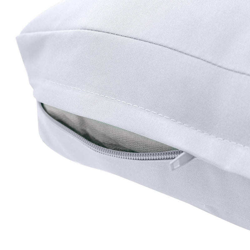 Knife Edge Large 26x30x6 Outdoor Deep Seat Back Rest Bolster Cushion Insert Slip Cover Set AD105