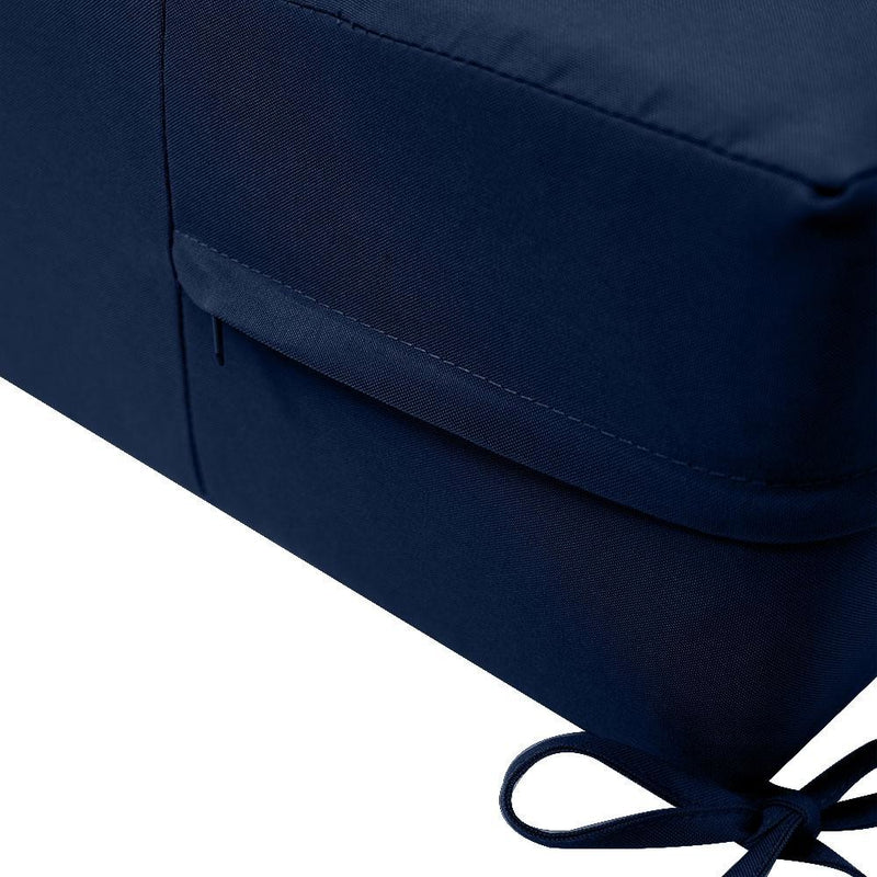 Knife Edge Medium 24x26x6 Deep Seat Back Cushion Slip Cover Set AD101