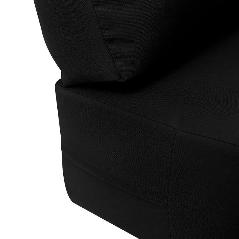 Knife Edge Medium 24x26x6 Deep Seat Back Cushion Slip Cover Set AD109