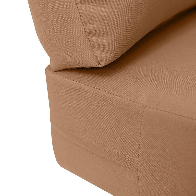 Knife Edge Small 23x24x6 Deep Seat + Back Slip Cover Only Outdoor Polyester AD104