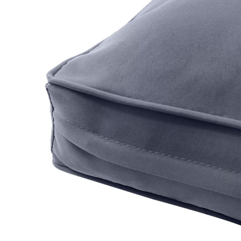 Pipe Trim Large 26x30x6 Outdoor Deep Seat Back Rest Bolster Cushion Insert Slip Cover Set AD001