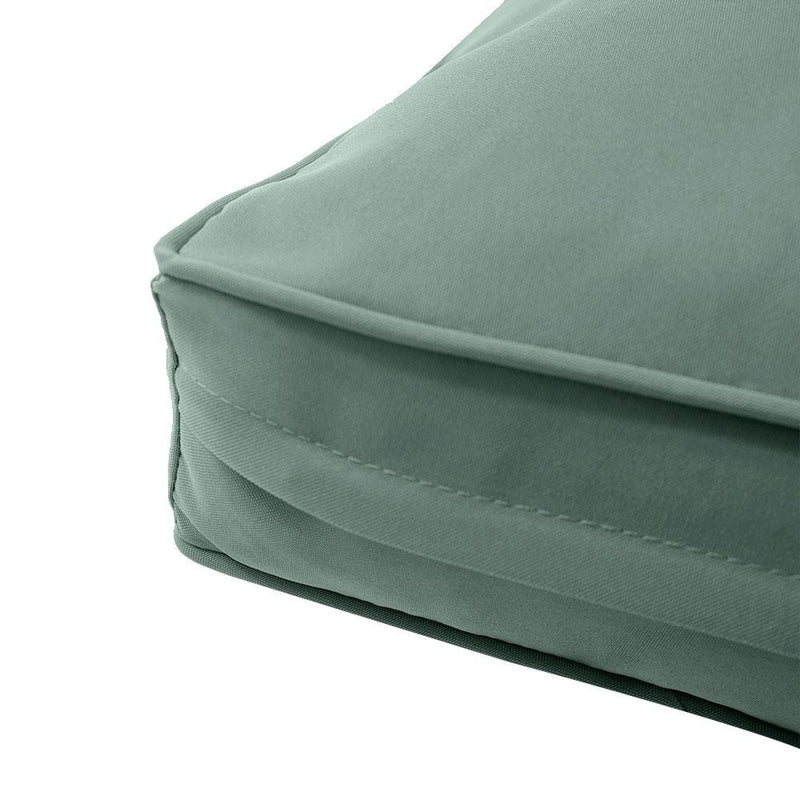 Pipe Trim Large 26x30x6 Outdoor Deep Seat Back Rest Bolster Cushion Insert Slip Cover Set AD002