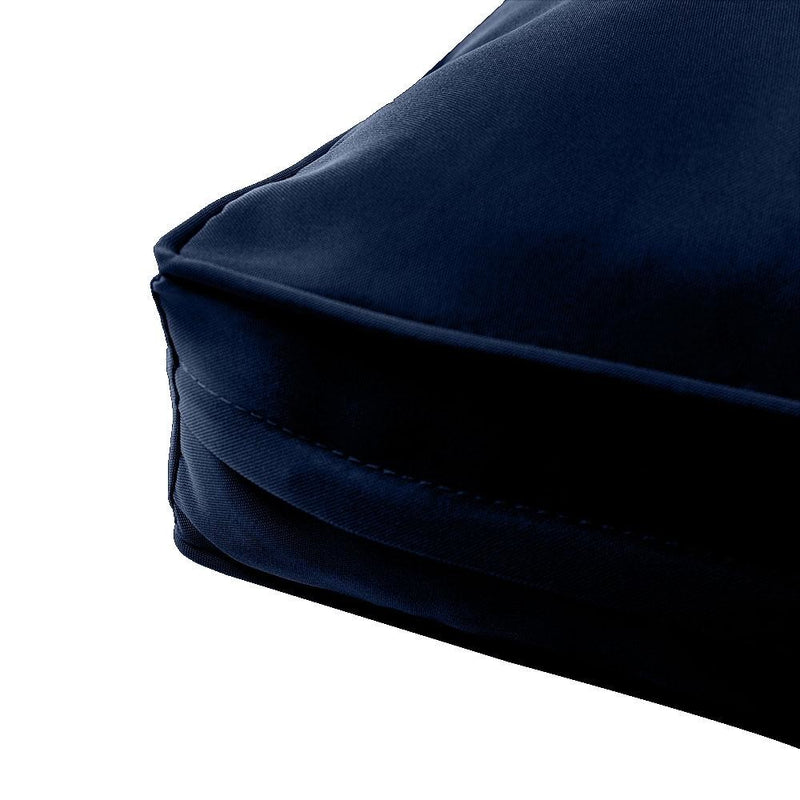 Pipe Trim Large 26x30x6 Outdoor Deep Seat Back Rest Bolster Cushion Insert Slip Cover Set AD101