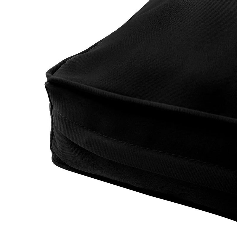 Pipe Trim Large 26x30x6 Outdoor Deep Seat Back Rest Bolster Cushion Insert Slip Cover Set AD109