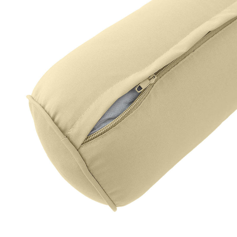 Pipe Trim Large 26x6 Outdoor Bolster Pillow Cushion Insert Slip Cover AD103