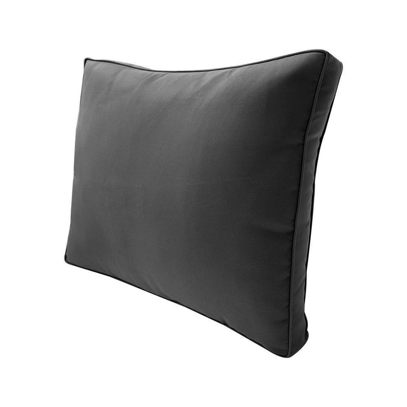 Pipe Trim Medium 24x26x6 Outdoor Deep Seat Back Rest Bolster Cushion Insert Slip Cover Set AD003