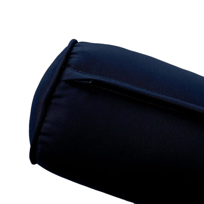 Pipe Trim Medium 24x6 Outdoor Bolster Pillow Cushion Insert Slip Cover AD101