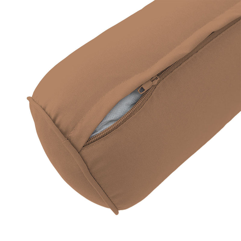 Pipe Trim Medium 24x6 Outdoor Bolster Pillow Cushion Insert Slip Cover AD104