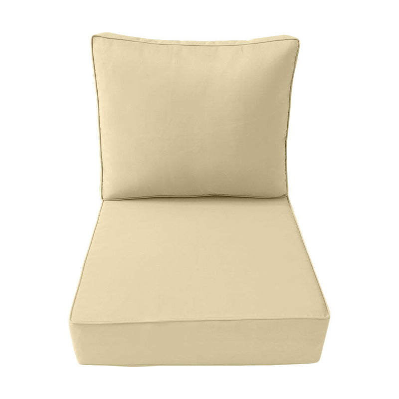 Pipe Trim Small 23x24x6 Deep Seat Back Cushion Slip Cover Set AD103