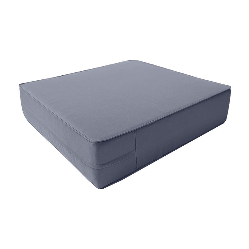 23x24x6 Piped Trim Outdoor Deep Seat Cushion with Bolster Pillow, Water Repellent Patio Cushion Insert and Slipcovers for Patio Furniture AD001
