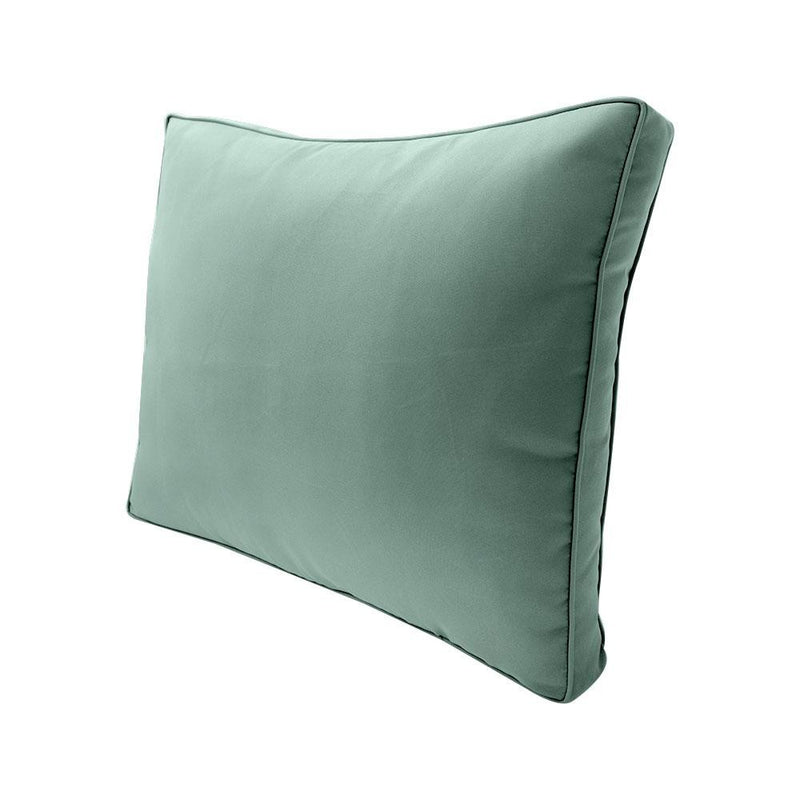 23x24x6 Piped Trim Outdoor Deep Seat Cushion with Bolster Pillow, Water Repellent Patio Cushion Insert and Slipcovers for Patio Furniture AD002