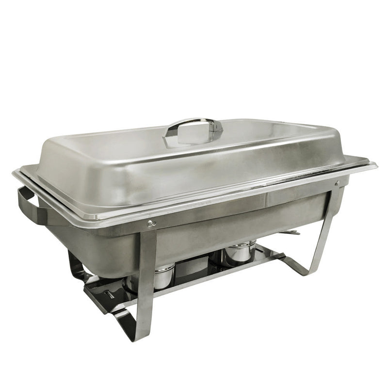 Stainless Steel 8QT Chafer Chafing Dish Full Size Buffet Trays + 2 1/2 Size Dish Pans Inserts