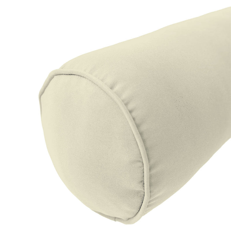 Style1 Queen Pipe Trim Bolster & Back Pillow Cushion Outdoor SLIP COVER ONLY AD005