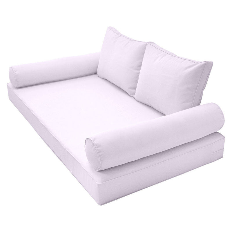 Style1 Twin-XL Size 5PC Pipe Outdoor Daybed Mattress Bolster Pillow Fitted Sheet Slip Cover Only AD107