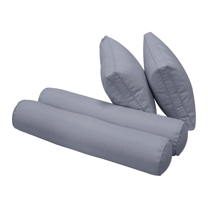 Style1 Twin-XL Size 5PC Pipe Outdoor Daybed Mattress Cushion Bolster Pillow Slip Cover Complete Set AD001