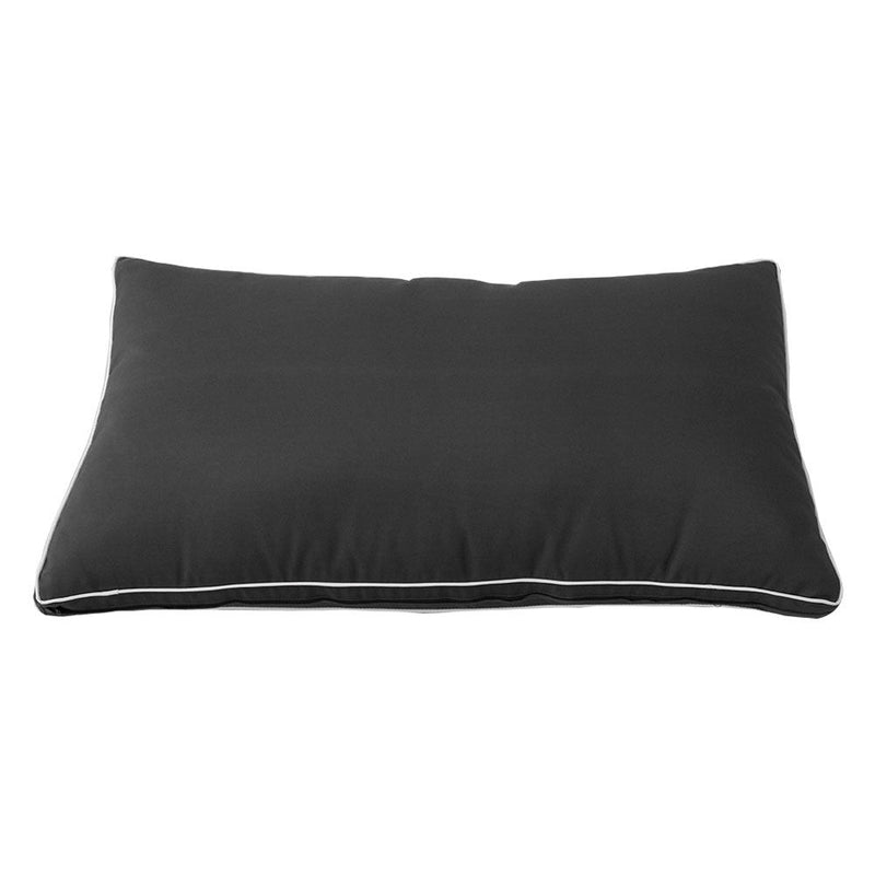 Style2 Crib Contrast Pipe Trim Bolster & Back Pillow Cushion Outdoor SLIP COVER ONLY AD003