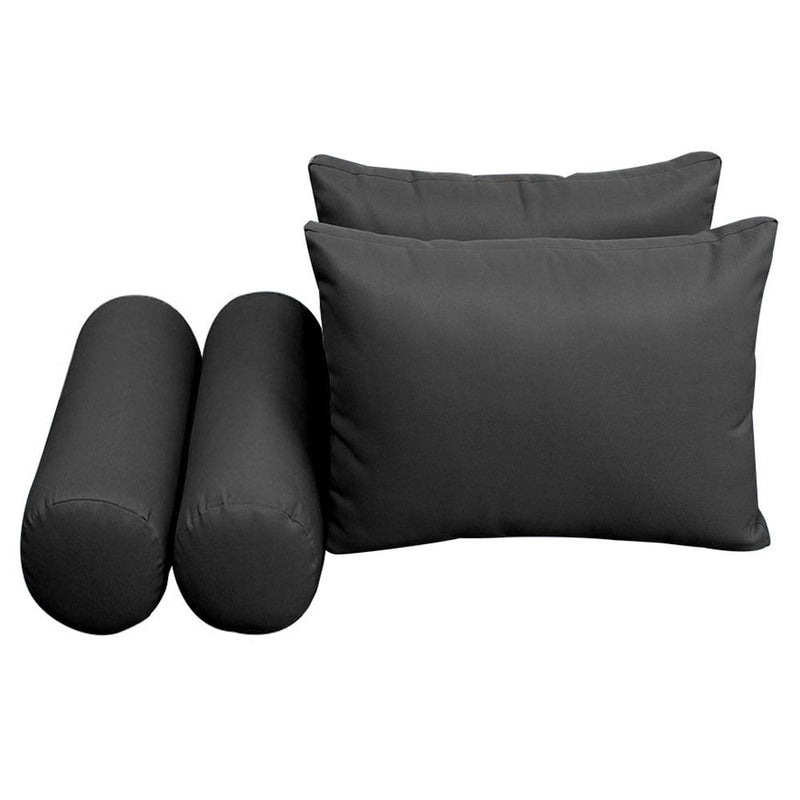 Style2 Crib Knife Edge Bolster & Back Pillow Cushion Outdoor SLIP COVER ONLY AD003