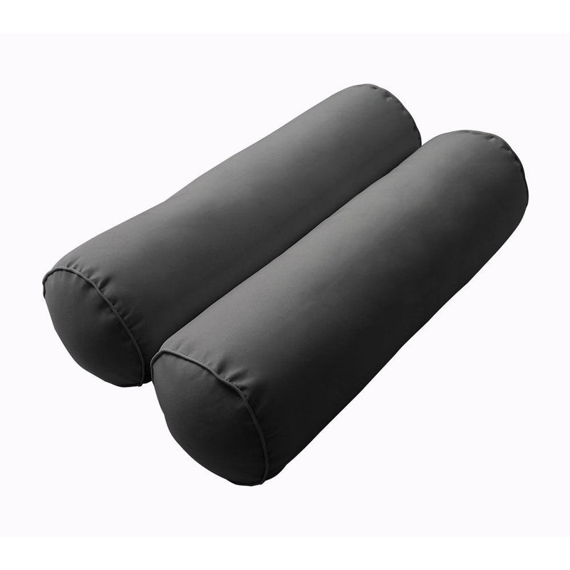 Style2 Crib Size 5PC Pipe Outdoor Daybed Mattress Cushion Bolster Pillow Slip Cover Complete Set AD003