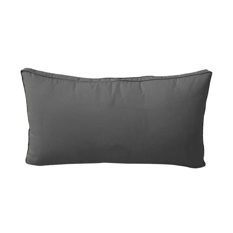 Style2 Full Pipe Trim Bolster & Back Pillow Cushion Outdoor SLIP COVER ONLY AD003