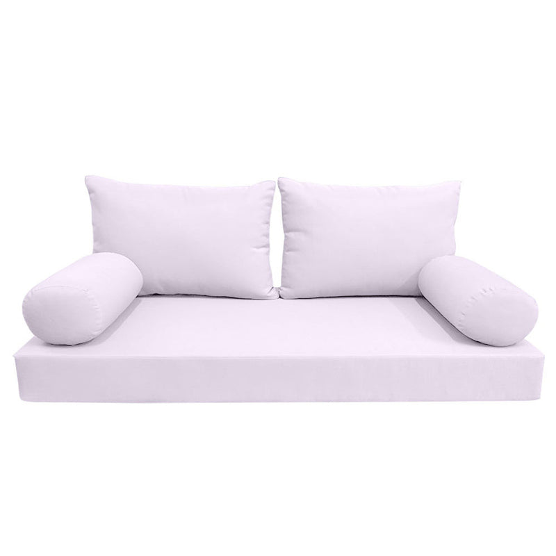 Style2 Twin Size 5PC Knife Edge Outdoor Daybed Mattress Cushion Bolster Pillow Slip Cover Complete Set AD107