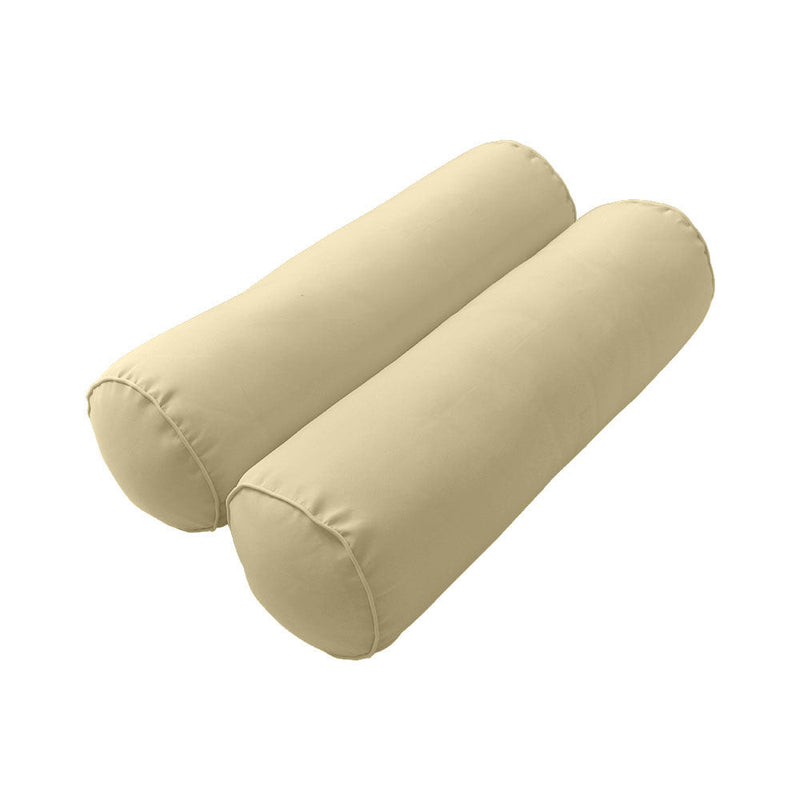 Style3 Twin Pipe Trim Bolster & Back Pillow Cushion Outdoor SLIP COVER ONLY AD103