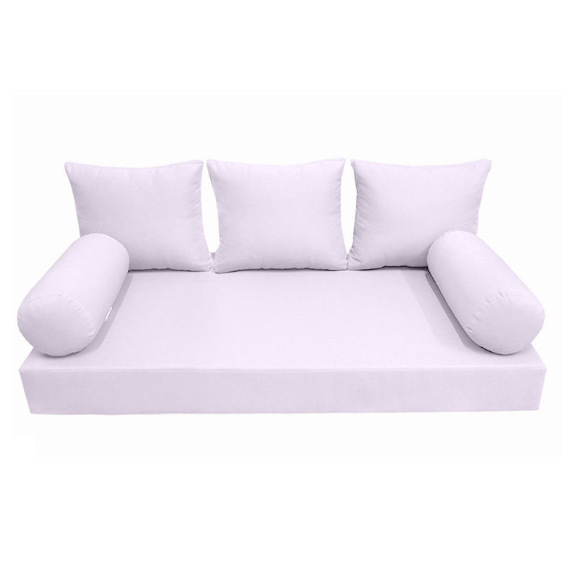 Style3 Twin-XL Size 6PC Knife Edge Outdoor Daybed Matress Cushion Bolster Pillow Slip Cover Complete Set AD107