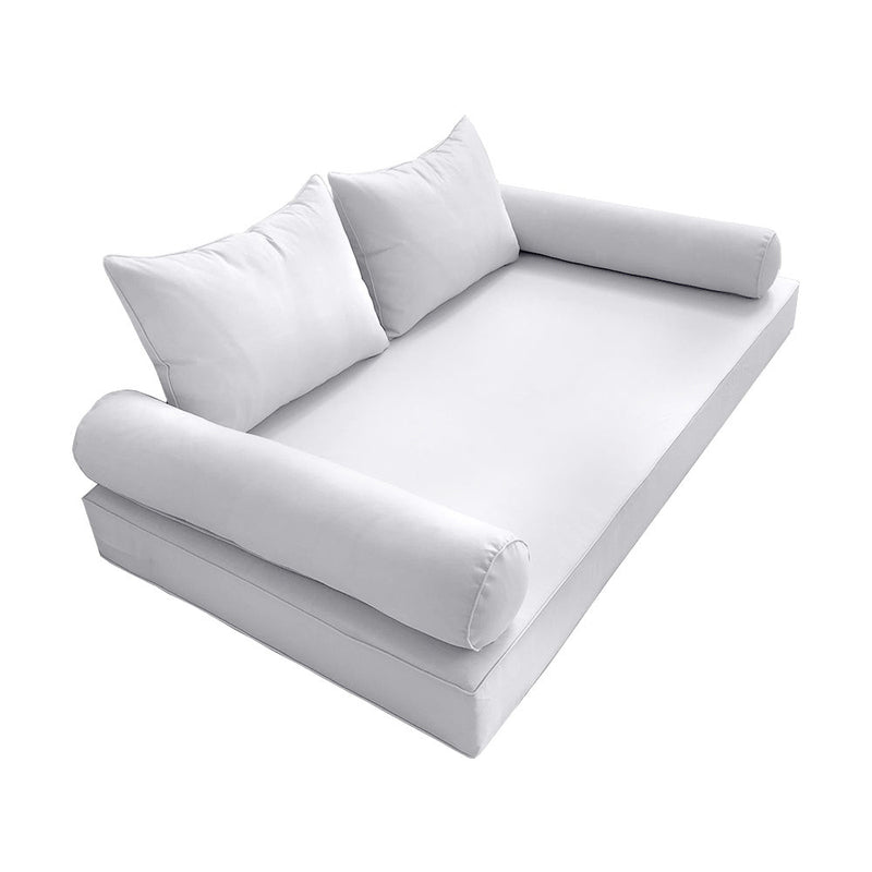 Style4 Queen Size 5PC Pipe Outdoor Daybed Mattress Bolster Pillow Fitted Sheet Slip Cover Only AD105