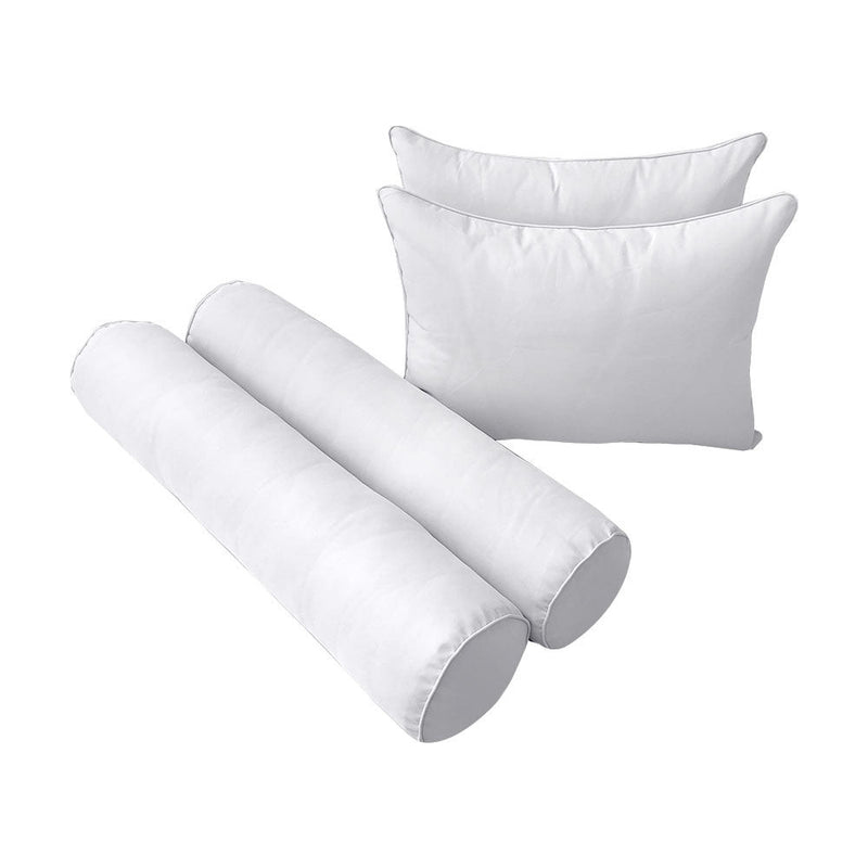 Style4 Queen Size 5PC Pipe Outdoor Daybed Mattress Cushion Bolster Pillow Slip Cover Complete Set AD105