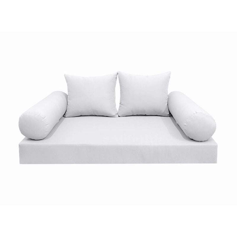 Style4 Twin-XL Size 5PC Knife Edge Outdoor Daybed Mattress Cushion Bolster Pillow Slip Cover Complete Set AD105