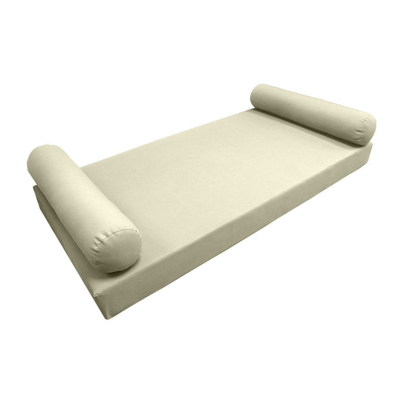 Style5 Twin-XL Size 3PC Knife Edge Outdoor Daybed Mattress Cushion Bolster Pillow SlipCover COMPLETE SET AD005