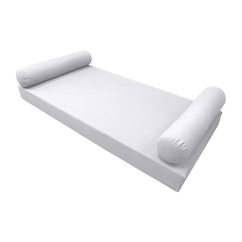 Style5 Twin-XL Size 3PC Knife Edge Outdoor Daybed Mattress Cushion Bolster Pillow SlipCover COMPLETE SET AD105