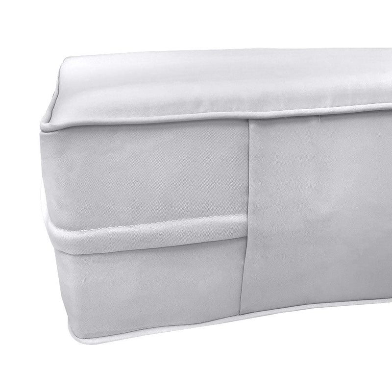 Style5 Twin-XL Size 3PC Pipe Trim Outdoor Daybed Mattress Cushion Bolster Pillow SlipCover COMPLETE SET AD105