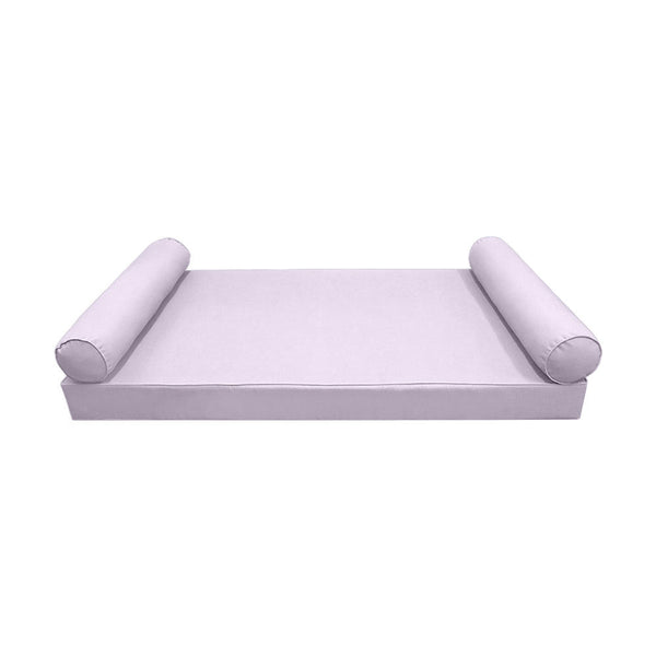 Style5 Twin-XL Size 3PC Pipe Trim Outdoor Daybed Mattress Cushion Bolster Pillow SlipCover COMPLETE SET AD107