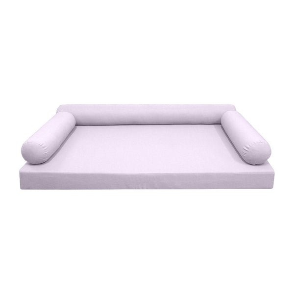 Style6 Crib Size 4PC Knife Edge Outdoor Daybed Mattress Bolster Pillow Fitted Sheet Slip Cover ONLY AD107