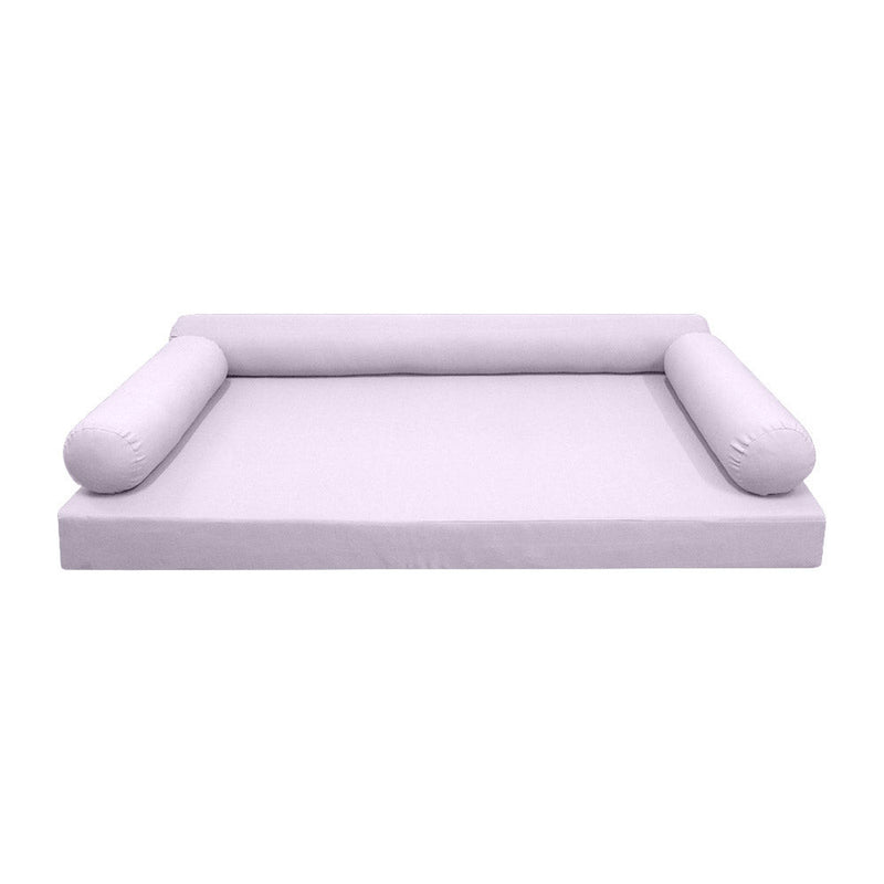 Style6 Crib Size 4PC Knife Edge Outdoor Daybed Mattress Bolster Pillow Fitted Sheet Slip Cover ONLY AD107