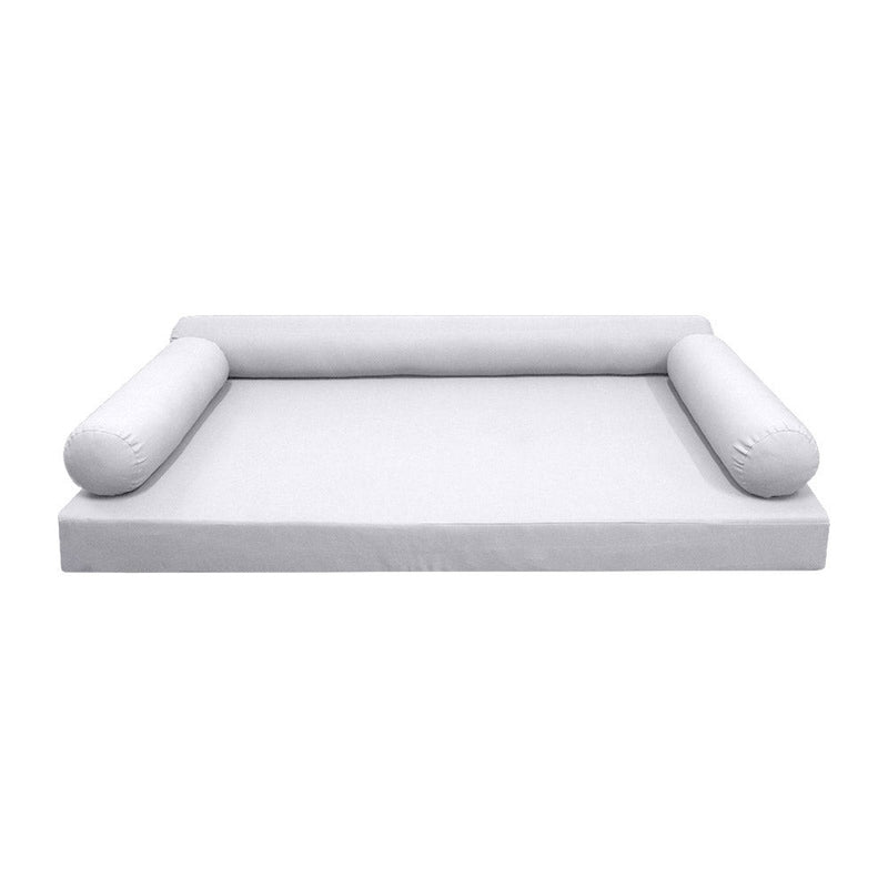 Style6 Crib Size 4PC Knife Edge Outdoor Daybed Mattress Cushion Bolster Pillow Slip Cover COMPLETE SET AD105