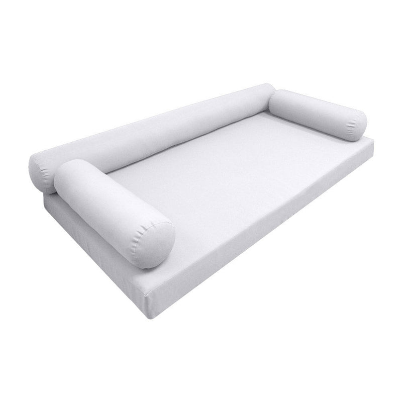 Style6 Twin-XL Size 4PC Knife Edge Outdoor Daybed Mattress Cushion Bolster Pillow Slip Cover COMPLETE SET AD105