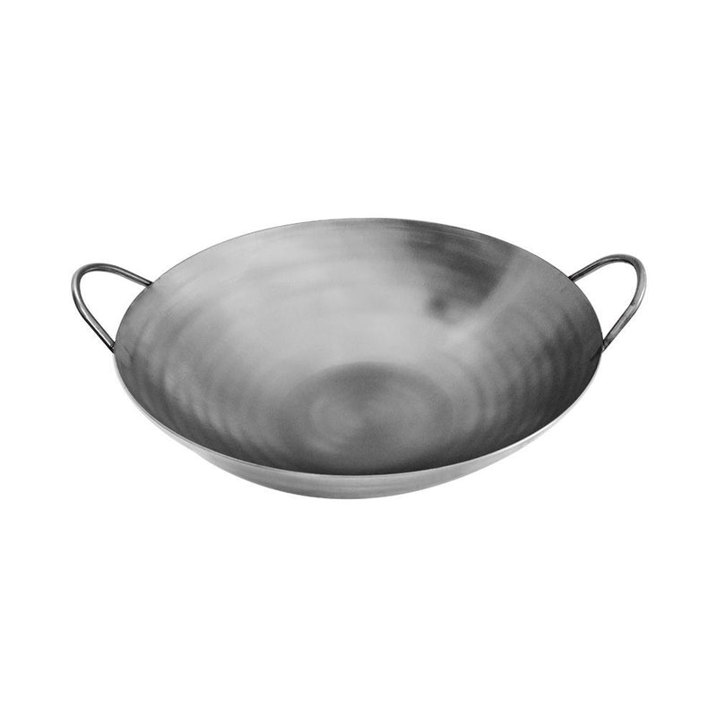 Stainless Steel 23 in. Round Comal Wok Griddle Multi Cooker