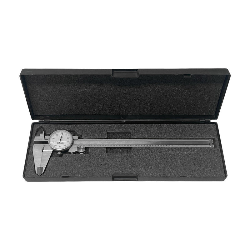 8'' Stainless Steel Dial Caliper Shockproof .001" Graduation Reading Ruler