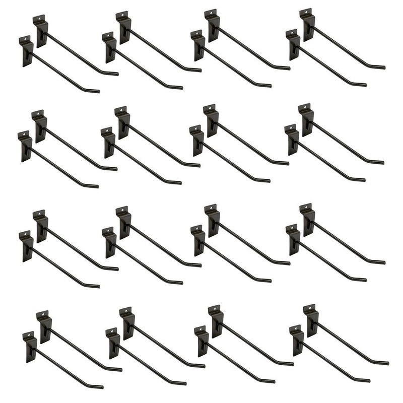 12 Pcs 6'' Raw Steel Slatwall Hook Hooks Retail Display Wire Metal Hanger