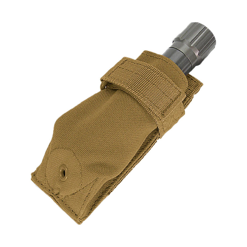 Condor MOLLE Belt Carabiner Multi Purpose Tool Utility Flashlight Pouch - Coyote