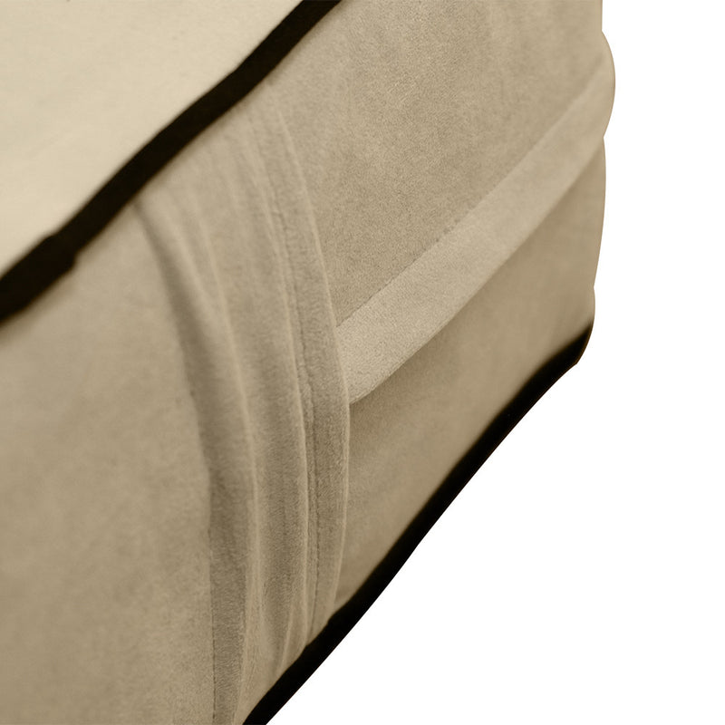 Contrast Pipe 8" TWIN-XL SIZE 80x39x8 Velvet Indoor Daybed Mattress Fitted Sheet |COVER ONLY|-AD304