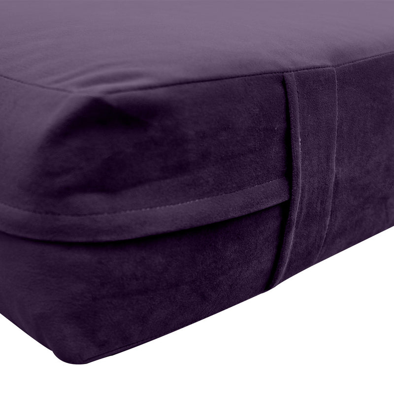 Knife Edge 6" Twin Size 75x39x6 Velvet Indoor Daybed Mattress Fitted Sheet |COVER ONLY| - AD339